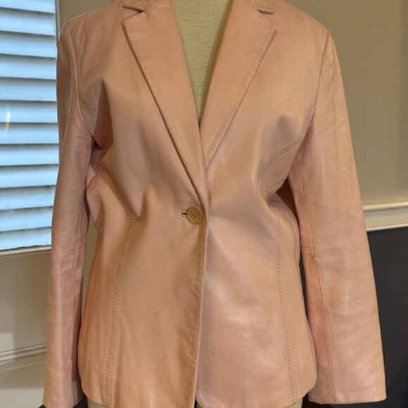 Pink Leather Siena Studio Jacket Size 10 - Picture 1 of 7
